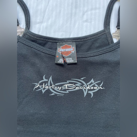 Harley-Davidson Black Tank Top with Silver Logo - Picture 4 of 4
